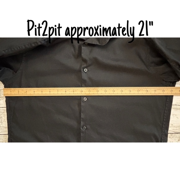 Calvin Klein Men’s Black Slim Fit Button Down Shirt (Size M) - Picture 6 of 8